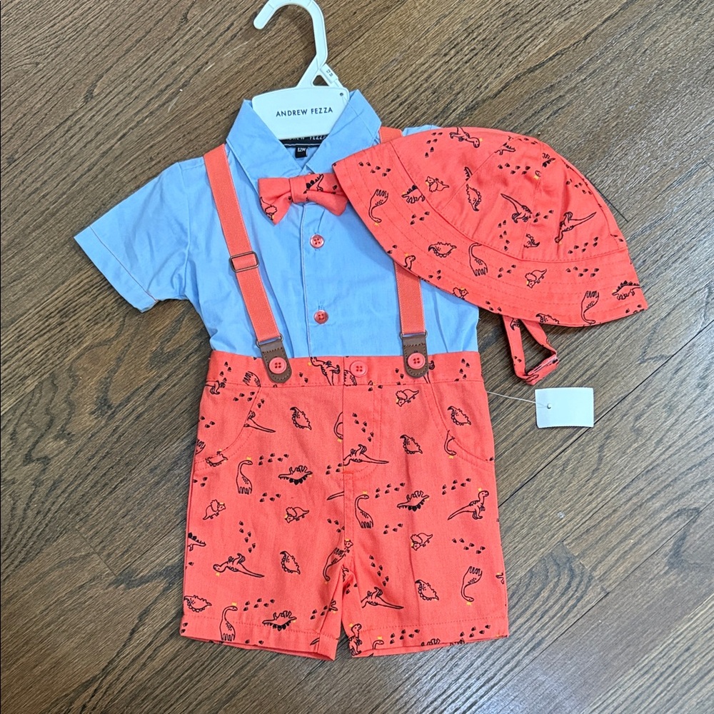 Andrew Fezza Blue and Red Dinosaur Outfit with Hat